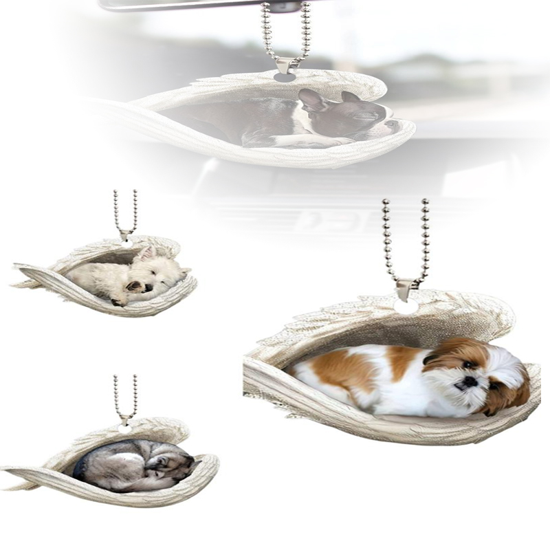 1*Creative Sleeping Angel Wing - Car Accessories Mirror Hanging recension och pris
