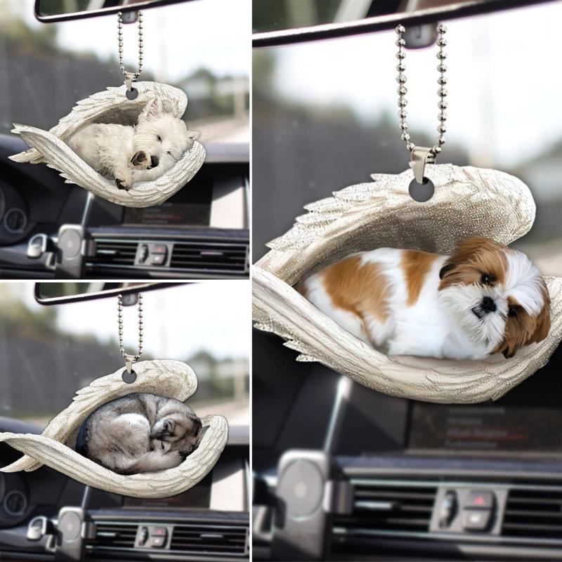 1*Creative Sleeping Angel Wing - Car Accessories Mirror Hanging recension och pris