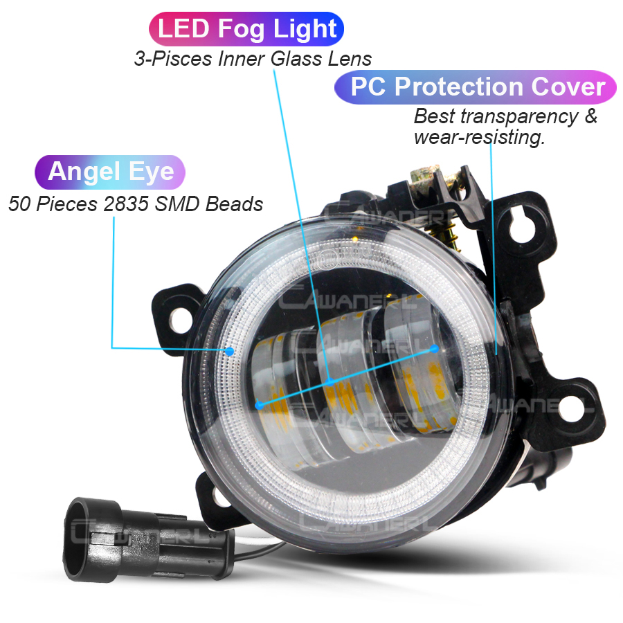 2 X Adjustable Car LED Fog Lig - Car Accessories Xcent recension och pris