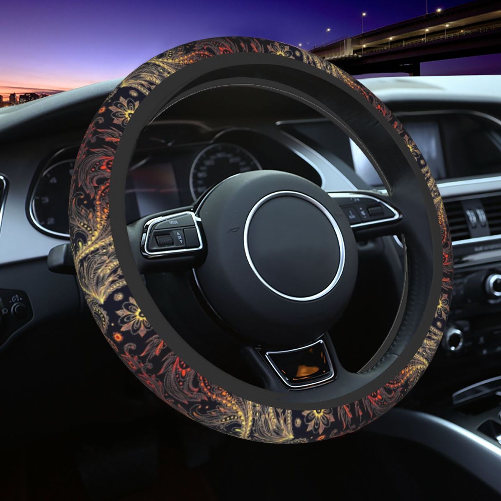 Phoenix Feather Print Steering - Car Accessories Phoenix recension och pris