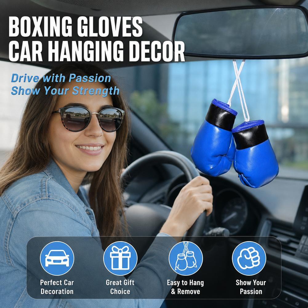 Mini Boxing Gloves Car Rearvie - Car Accessories Mirror Hanging recension och pris