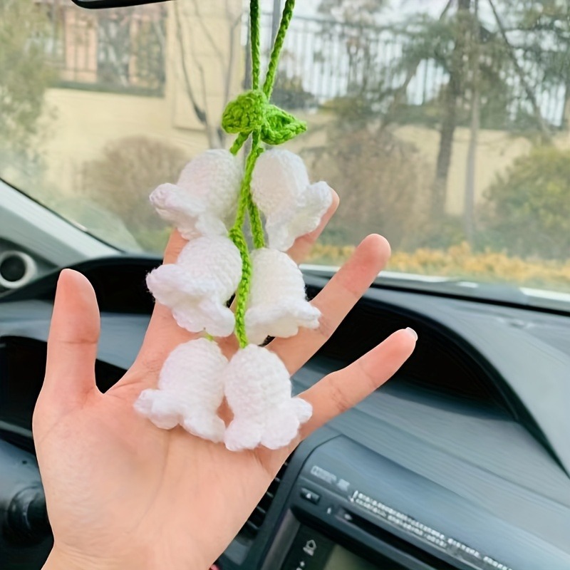 1Pc Bellflower Hand-knitted Ca - Car Accessories Mirror Hanging recension och pris