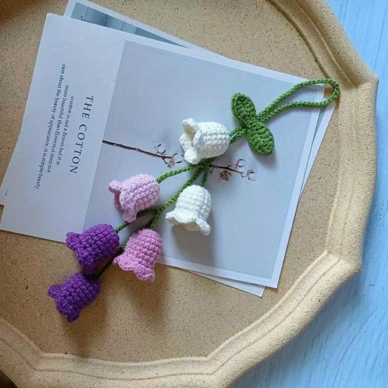 1Pc Bellflower Hand-knitted Ca - Car Accessories Mirror Hanging recension och pris