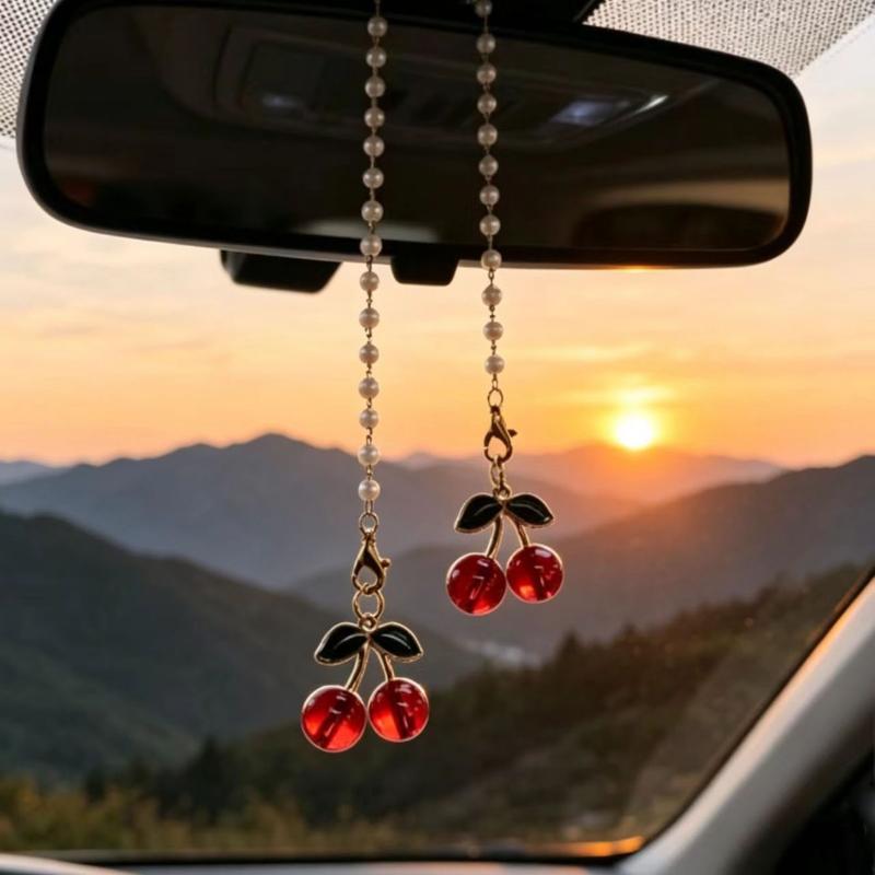 1Pcs Cherry Themed Car Rearvie - Car Accessories Mirror Hanging recension och pris