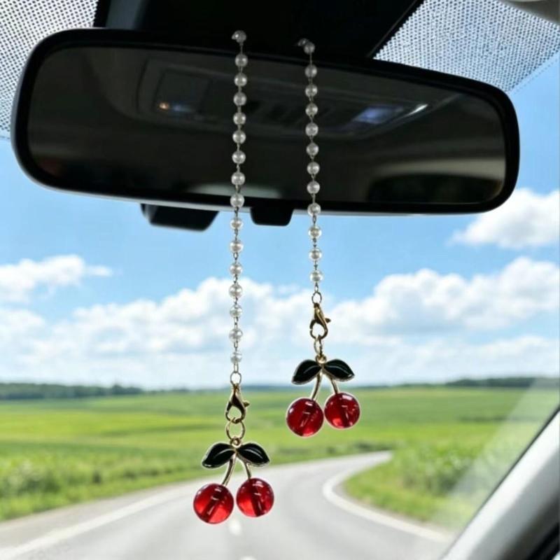 1Pcs Cherry Themed Car Rearvie - Car Accessories Mirror Hanging recension och pris