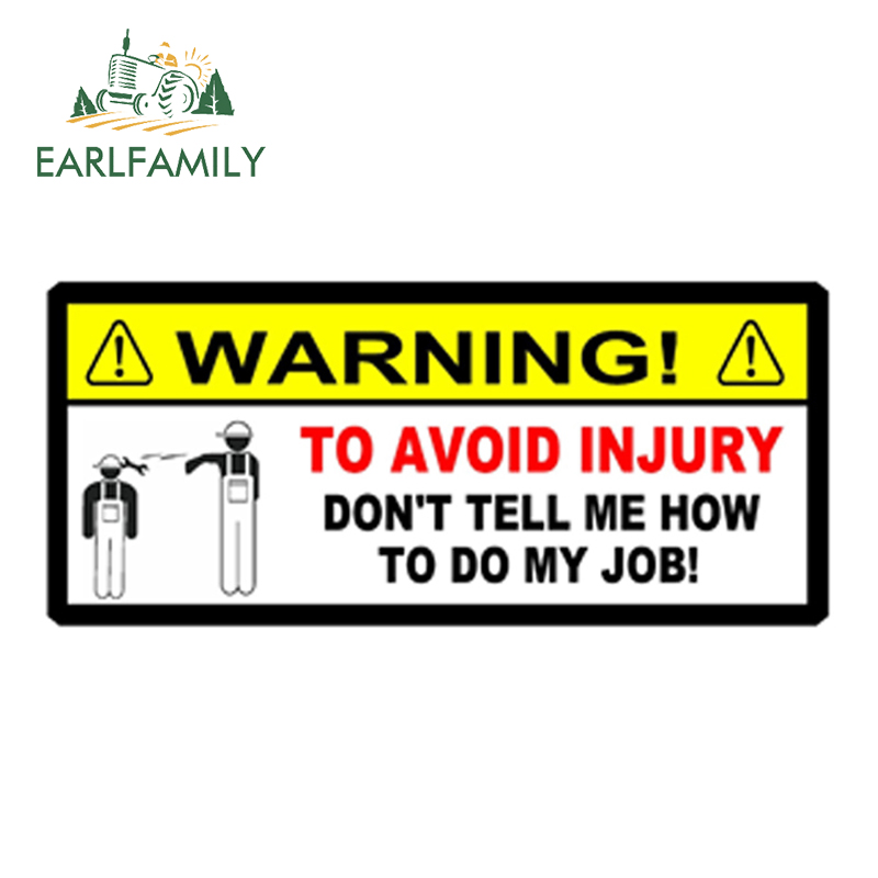 EARLFAMILY 13cm x 5.7cm WARNIN - Car Accessories Job recension och pris