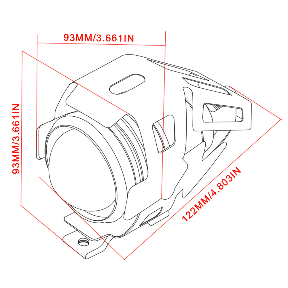 12V Motorcycle Metal Headlight - Car Accessories Xcent recension och pris